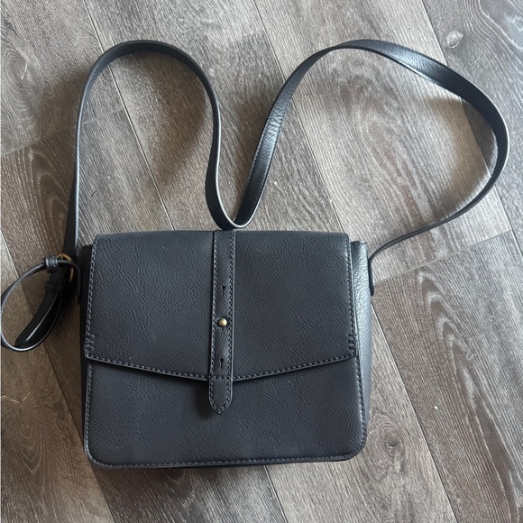 Black Leather Crossbody Bag - Picture 1 of 2